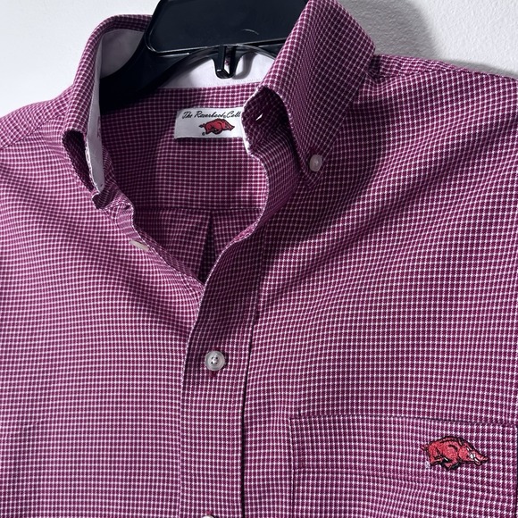 Arkansas Razorbacks Long Sleeve Dress Shirt Men's Sz S Check Pattern The Hogs‎ - Picture 4 of 10